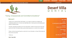 Desktop Screenshot of desertvilladental.com